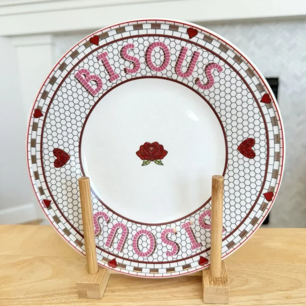 Anthropologie Bistro Tile Valentine Dessert Plate 8